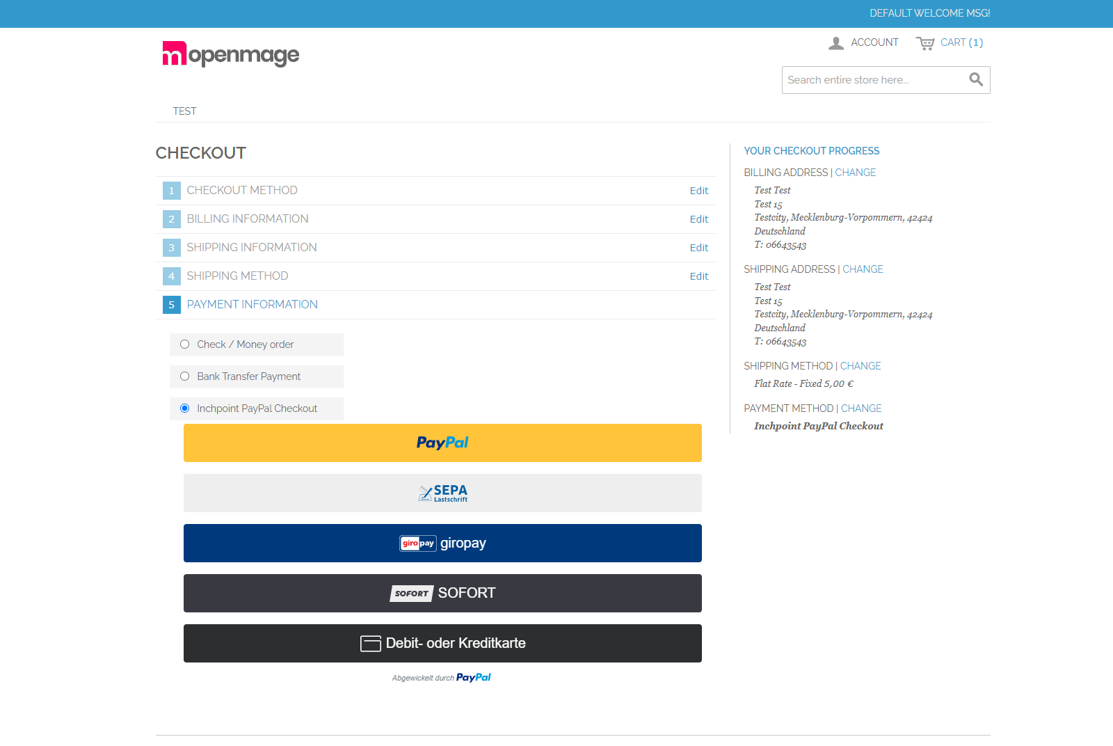 PayPal Checkout Magento