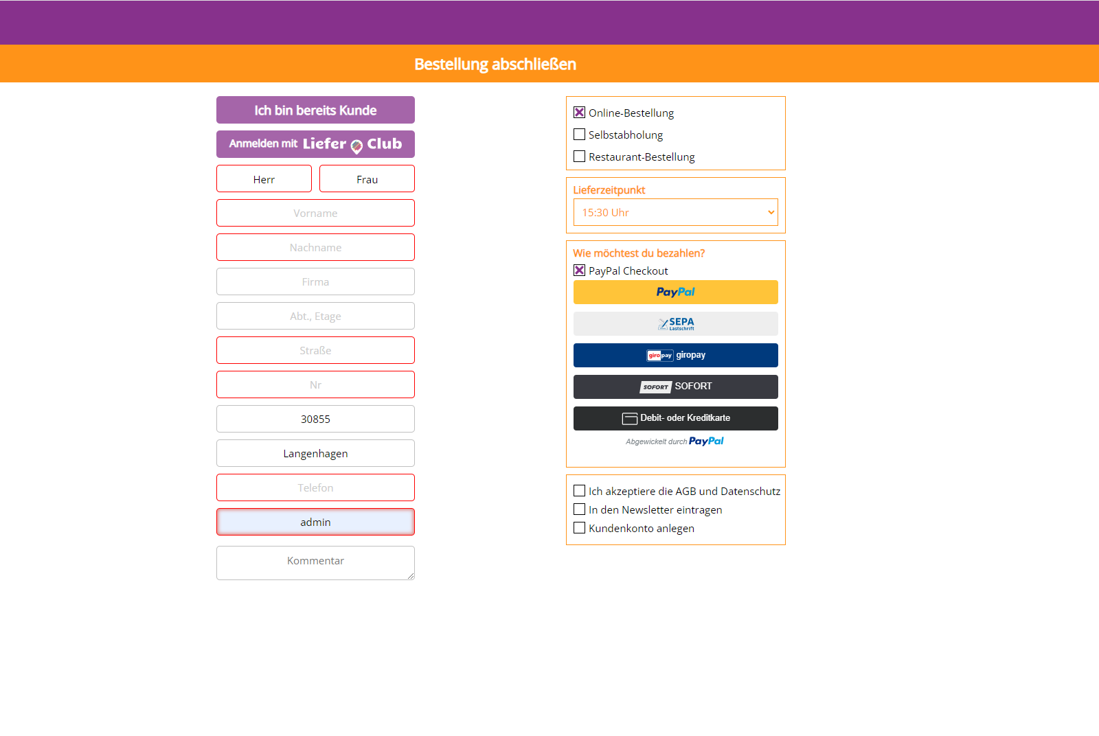 PayPal Magento Bestellungsabschluss